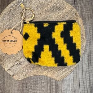 Southwest Coin Purse Wallet for Women Yellow Black Pouch NEW